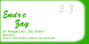 endre zay business card